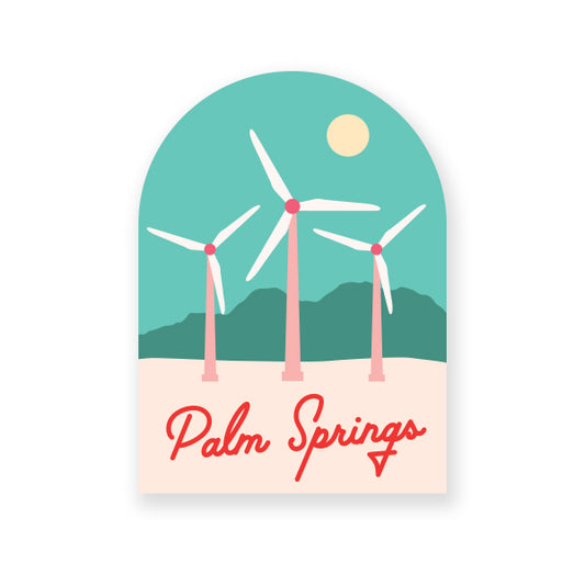 Palm Springs Windmills Sticker