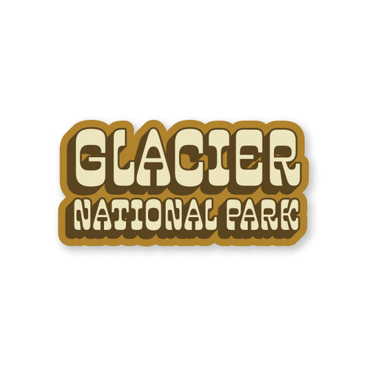 Glacier National Park Text Sticker